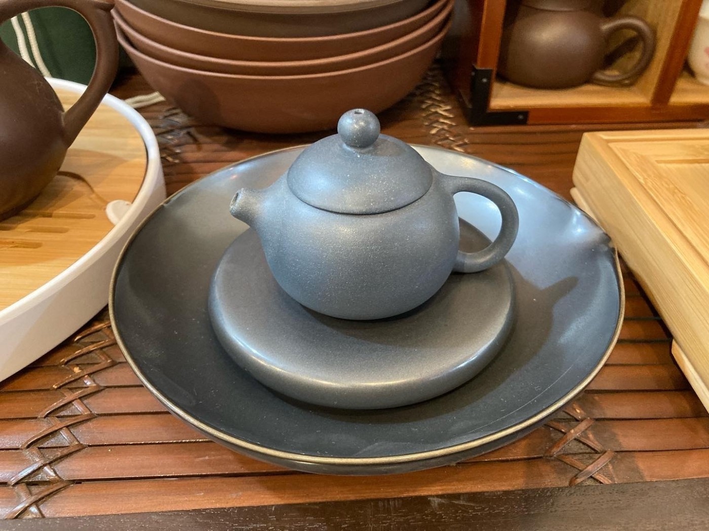 茶器 - 茶盤 黒